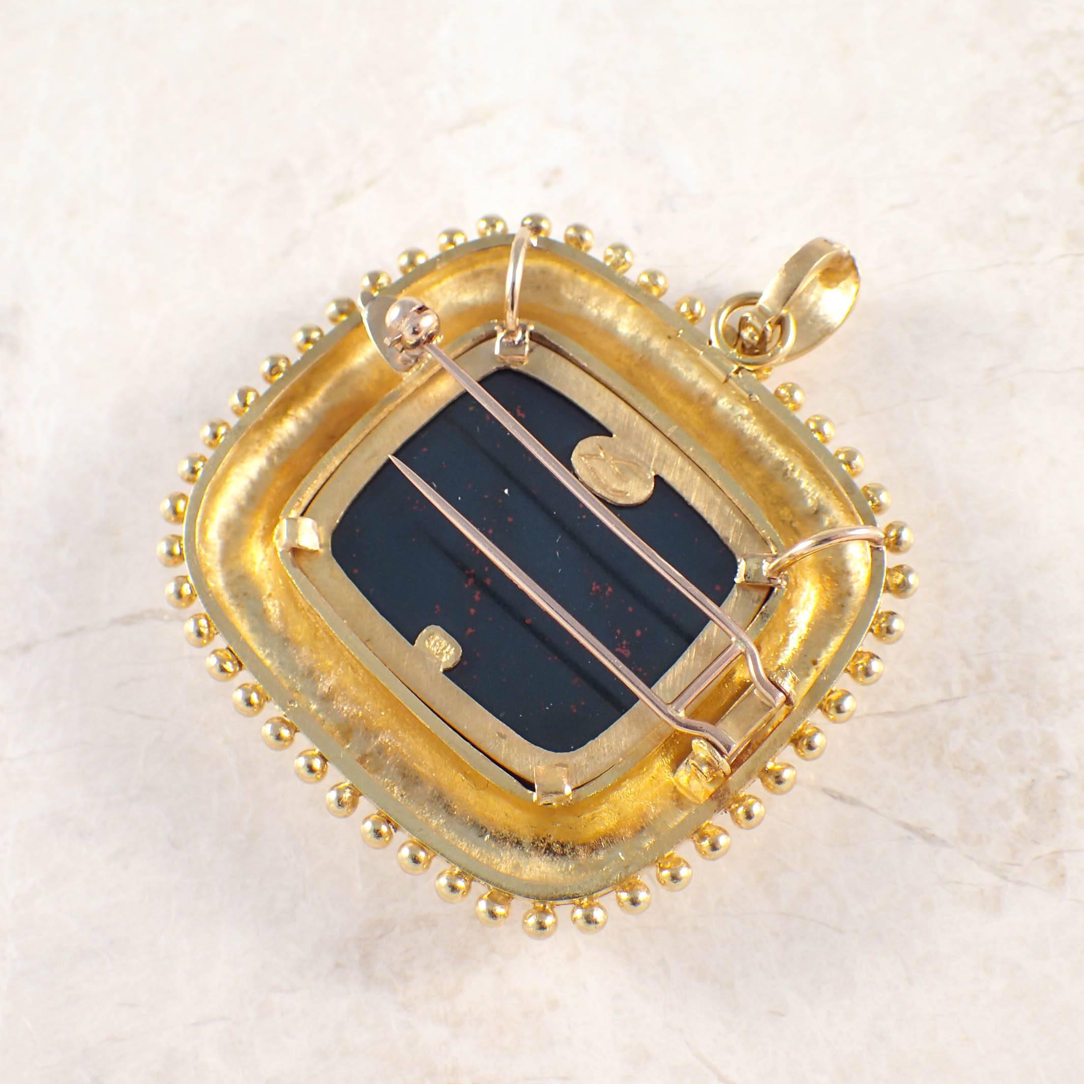Women's Elizabeth Locke Intaglio Gold Pin Pendant