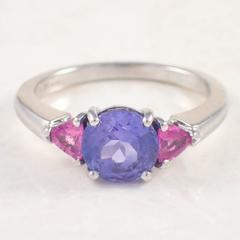 Tiffany & Co. Tanzanite Pink Sapphire Platinum Ring
