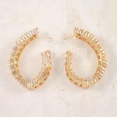 Diamond Gold Hoop Earrings
