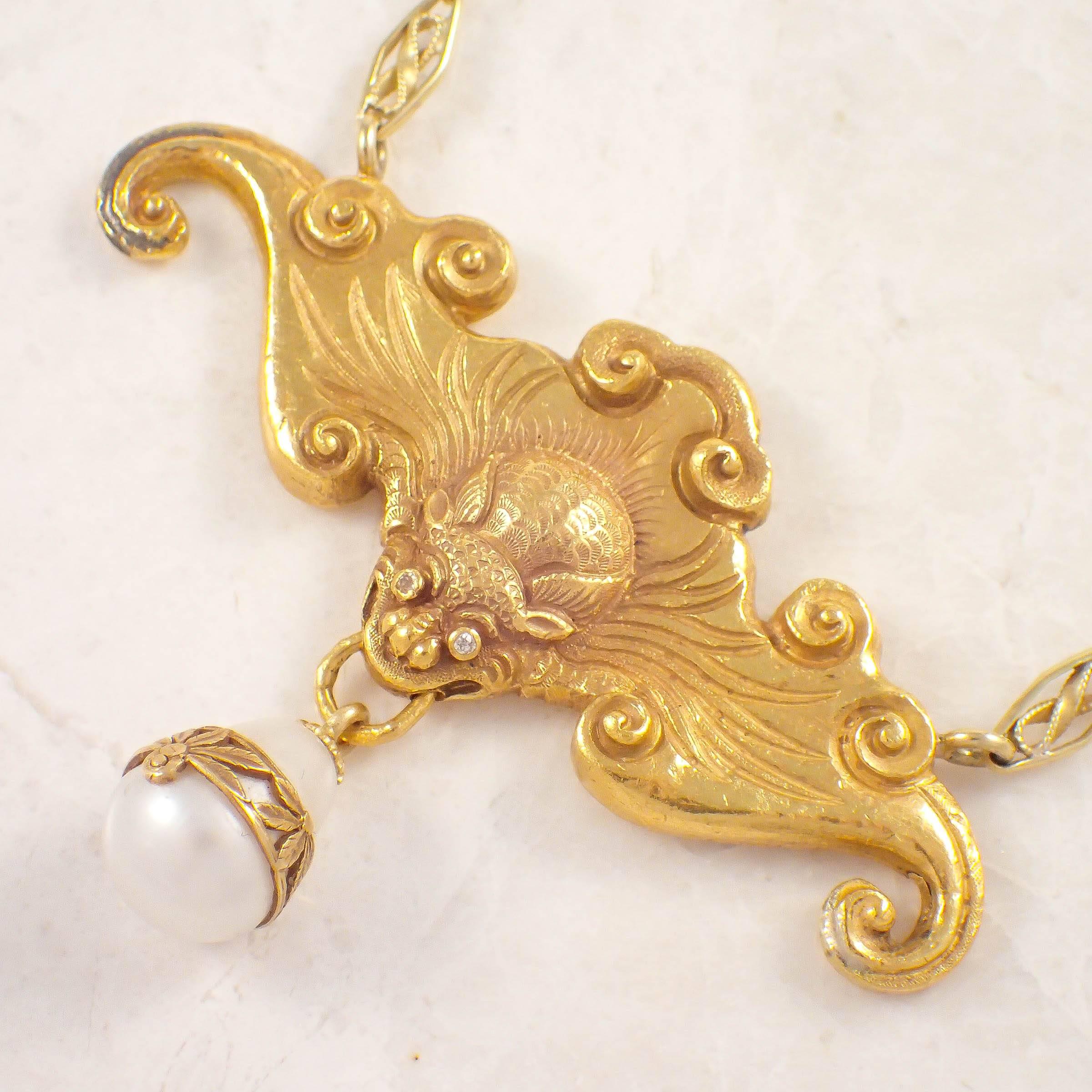 gold bat pendant