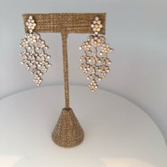 4.96 cts Large Branch Diamond Statement Earrings