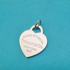 Return to Tiffany & Co. Large Heart Tag Sterling Silver Pendant Charm 925