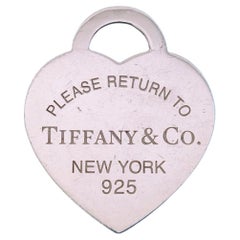 Return to Tiffany & Co. XXL Heart Tag Sterling Silver Pendant Charm 925