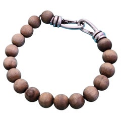 Tiffany & Co. Bracelet Paloma Picasso en argent sterling avec perles en forme de nœuds de bois, 8,25 pouces