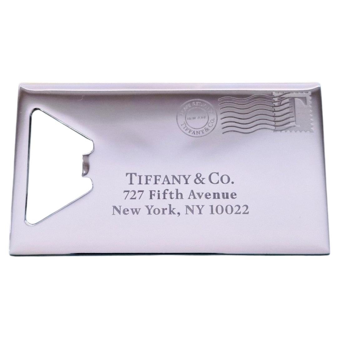 Tiffany & Co. Envelope 727 Fifth Avenue Steel Bottle Opener Made in Spain For Sale