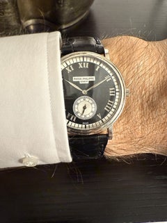 Patek Philippe Calatrava Ref. 5022G, 18K White Gold, Black Guilloché Dial