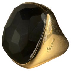 Pomellato Victoria Ring in 18K Rose Gold and Black Jet