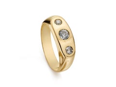 Victorian 0.80ct Old European-Cut Diamond Gypsy Ring in 18K Yellow Gold