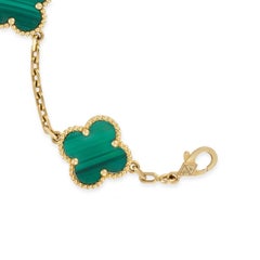 Bracelet vintage « Alhambra » en malachite de Van Cleef & Arpels, en or jaune 18 carats