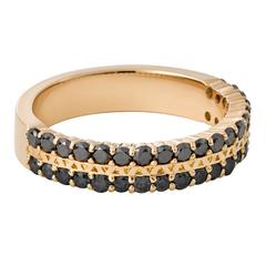 Misahara Unity Pure Black Diamonds Rose Gold Ring