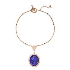 Misahara Lapis Lazuli White Diamonds Blue Sapphires Gold San Deux Necklace 