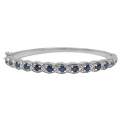 Armreif mit blauem Saphir (1,75 Karat) – Brautarmreif aus 925er Sterlingsilber mit Saphir