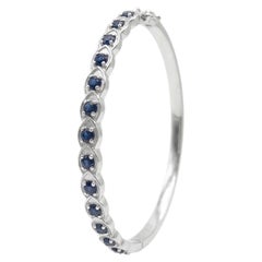 Armreif mit blauem Saphir (1,75 Karat) – Brautarmreif aus 925er Sterlingsilber mit Saphir