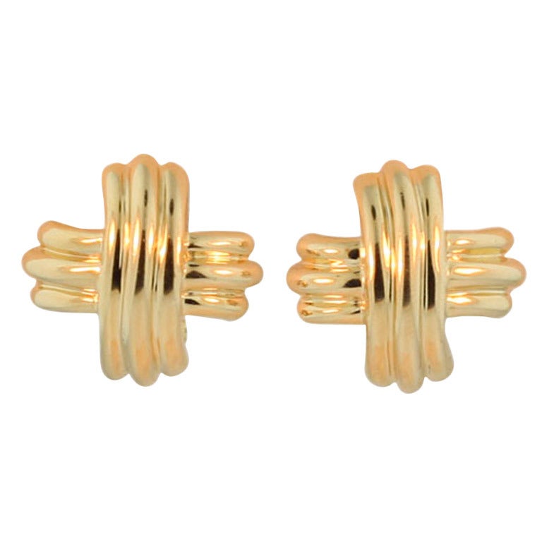 Tiffany 
Co. Classic "X" Earrings For Sale