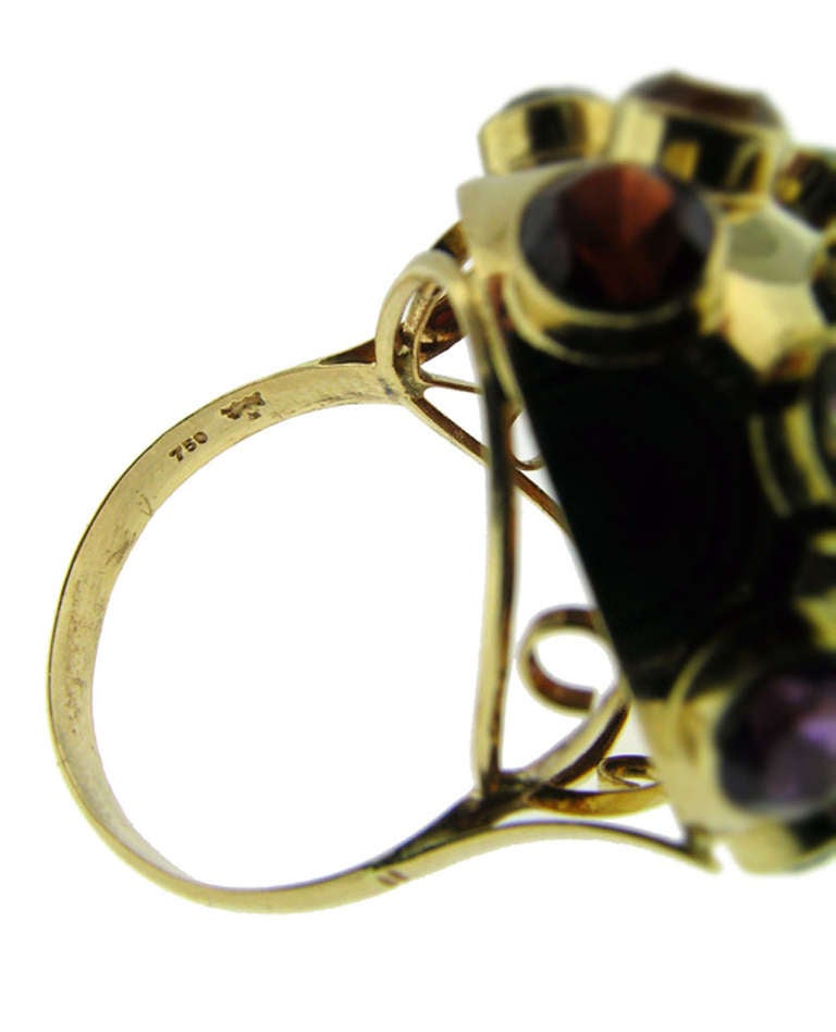 Women's Sputnik Semi-Precious Gemstone Ring