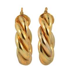 Birks Twisted Rope Gold Earrings