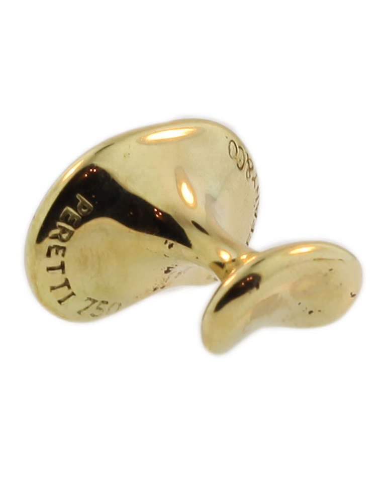 Elsa Peretti for Tiffany & Co. Gold Bean Cufflinks In Excellent Condition For Sale In Toronto, ON