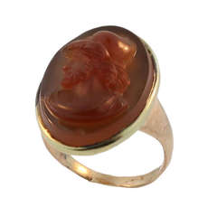 Antique Roman Centurion Cameo Ring