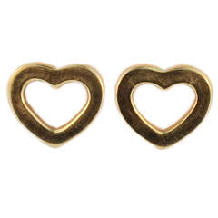 Tiffany & Co Gold Open Heart Earrings