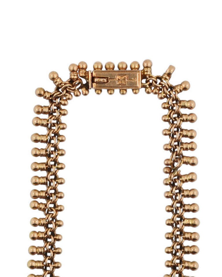Victorian Child's Half Pearl Gold Necklace