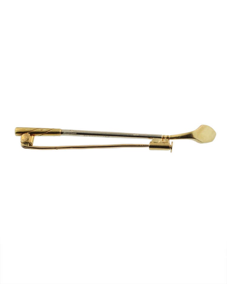 Vintage Hermes Gold and Platinum Stick Pin