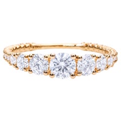 Diamantring aus 18-karätigem Gelbgold – 1,136 Karat, E–F IF–VVS, Größe 6,5