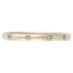 Genuine H/Si White Diamond Solid 14k Yellow Gold Jewelry Band Eternity Ring