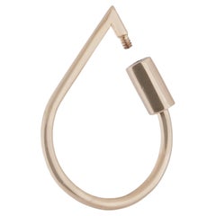 Teardrop Lock Solid 14k Yellow Gold Jewelry Carabiner Clasp Charm Finding