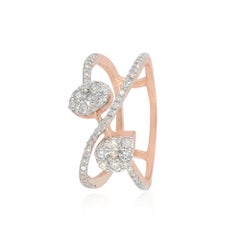 Solid 14k Rose Gold Band Genuine H/Si White Diamond Eternity Ring Gift Jewelry