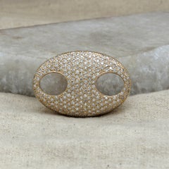 Genuine H/Si White Diamond Solid 14k Yellow Gold Connector Charm Finding Jewelry