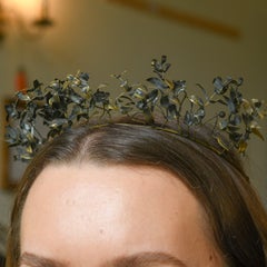 19th Century French Gilt Bronze Myrtle Leaf Tiara, Circa 1860