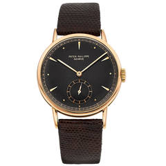 Vintage Patek Philippe Rose Gold Calatrava Wristwatch Ref 1513