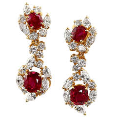 Boucheron Burma No-Heat Ruby and Diamond Earrings