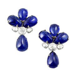 Burma No Heat Sapphire Diamond Earrings 6
