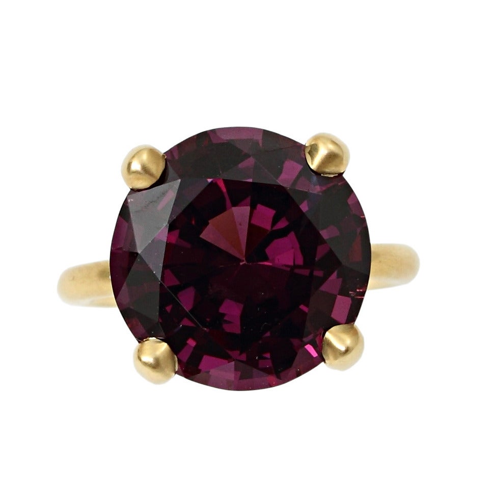 Natural Purple Spinel Gold Ring at 1stdibs