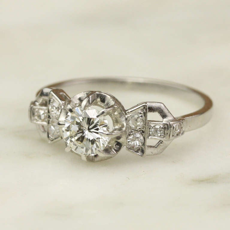 Art Deco Platinum and Diamond Ring