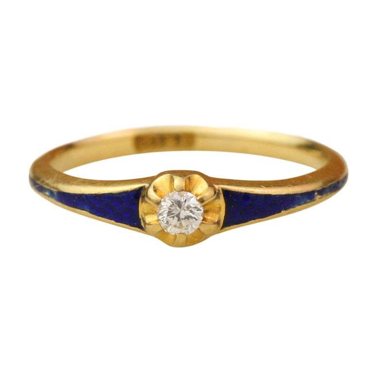 Regency Diamond, Guilloche, and Gold Ring For Sale