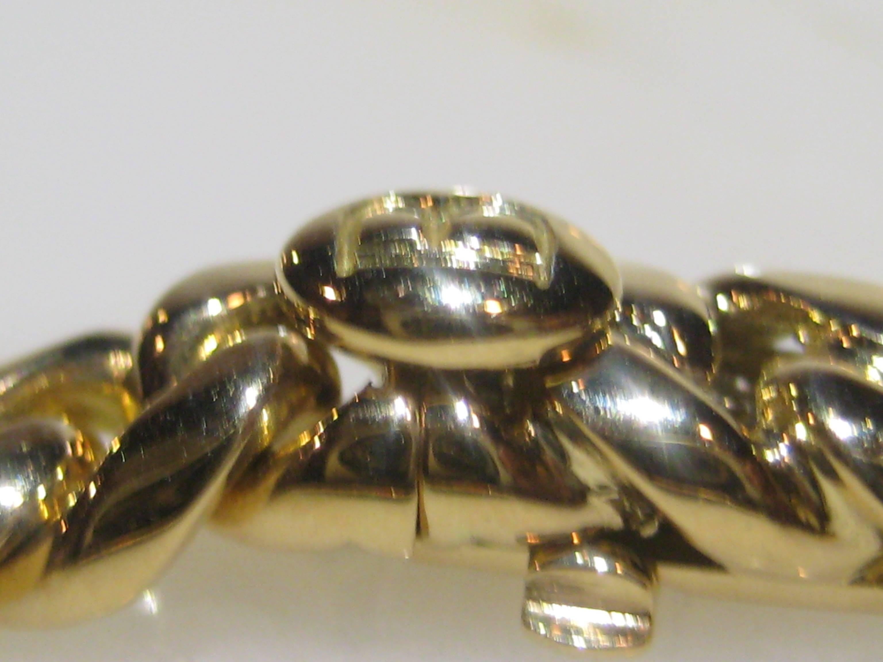Bulgari Tourmaline Gold Link Necklace For Sale 2