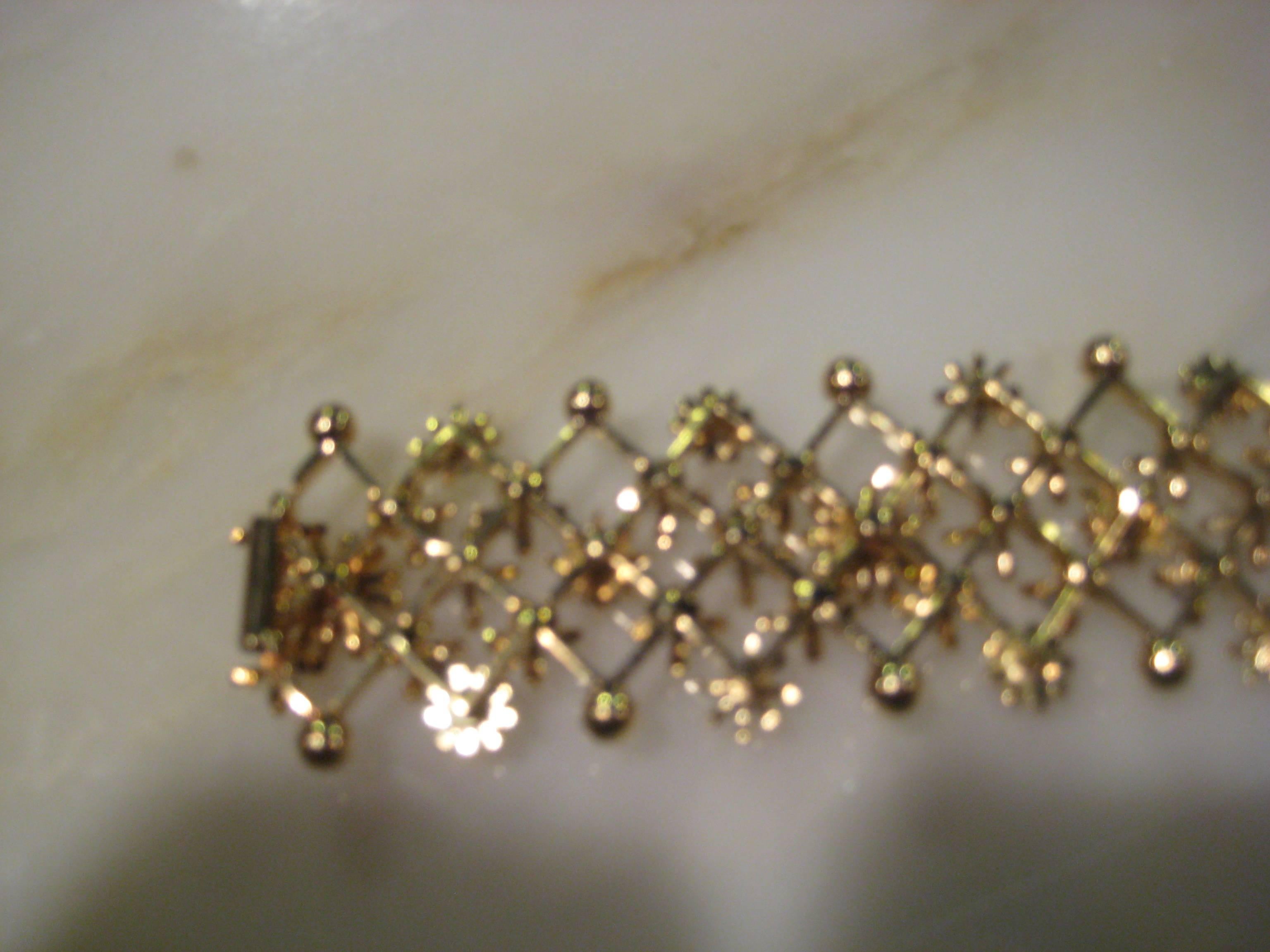 Women's Tiffany & Co.  Pink Sapphire Diamond Gold Bracelet For Sale