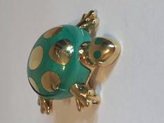 Tiffany & Co. Enamel Gold Turtle Pin Brooch