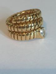 Bulgari Gold  Spiga Snake Ring