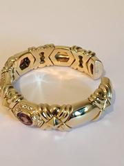 Bulgari Diamond Gold Cuff Bangle Bracelet