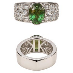Kat Florence 2.44ct Tsavorite Garnet Diamond Ring in 18k Gold