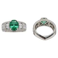 Kat Florence 2.33ct Neon Paraiba Tourmaline Diamond Ring in 18k Gold