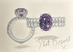 Kat Florence 3.10ct Lavender Spinel Diamond Ring, Sri Lanka