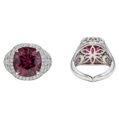 Kat Florence 6.29ct Rare Neon Rubellite Diamond Ring, Botswana