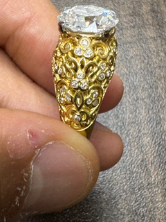 Cartier circa 1930 Cocktail Ring w/ GIA 5ct D/VS1 Old European-Cut Diamond Ring