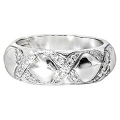 18K White Gold Diamond Xs Wedding Band Ring Estate by Hidalgo