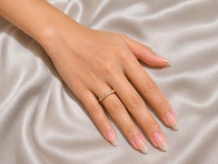 18K Yellow Gold Diamond Eternity Wedding Band Princess Cut Ring