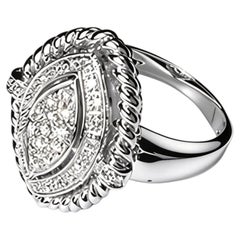 14K White Gold Diamond Marquise Ring